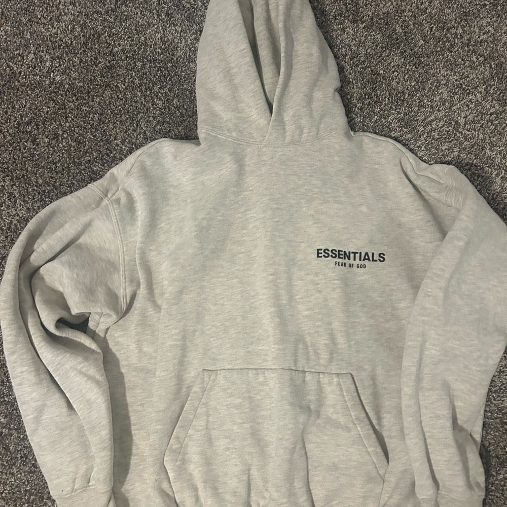 Essentials Light Gray Hoodie Sweater